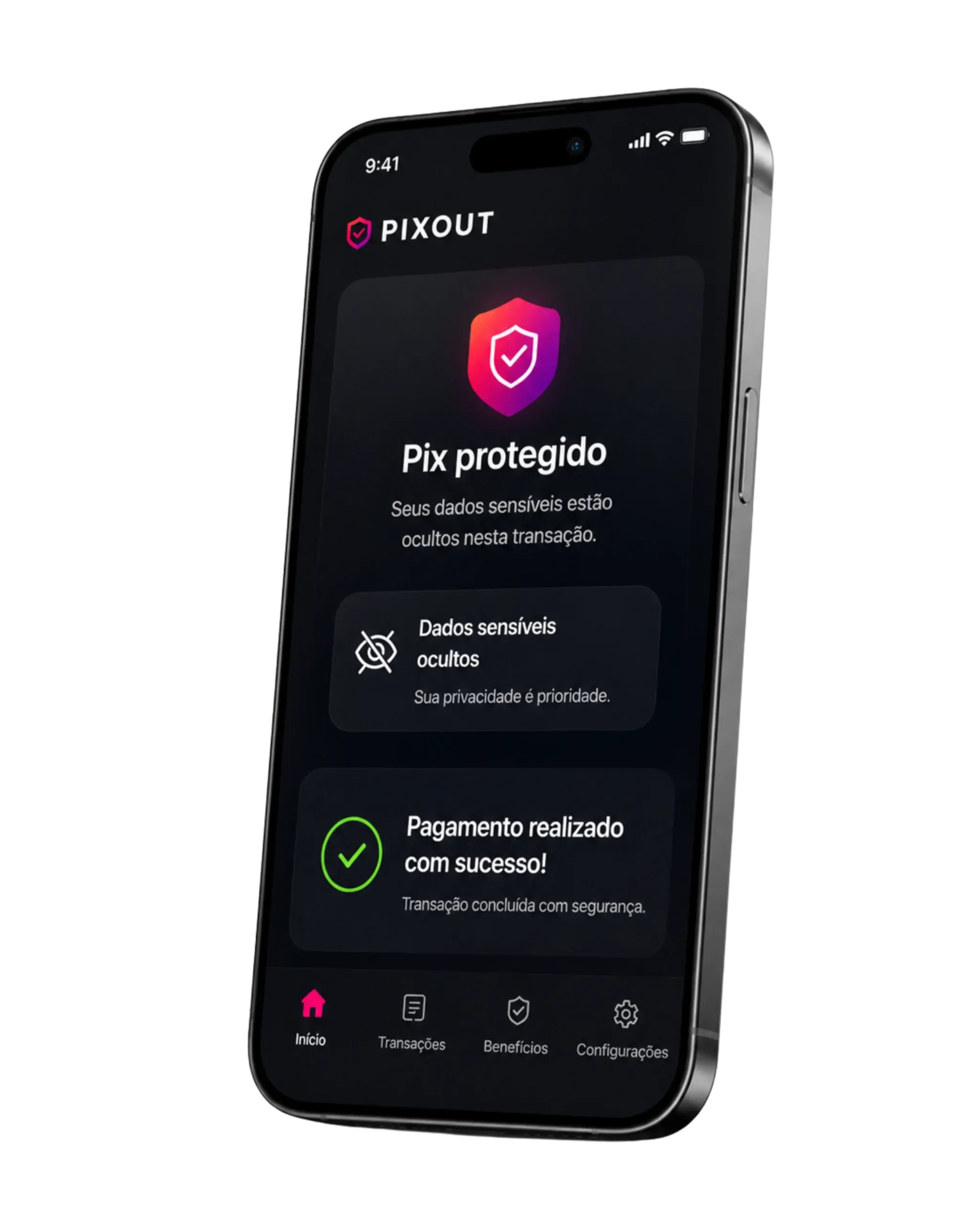 App PixOut com Pix protegido
